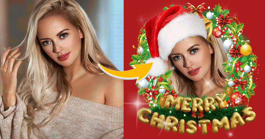 Make Your Christmas Wreath Photo Right Now