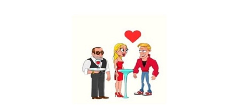 The waiter is in love with the girl. What would you do to make the guy leave her alone?